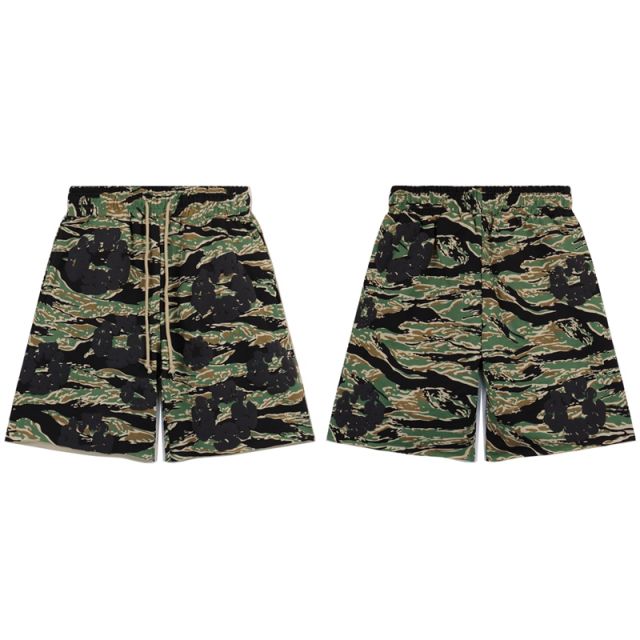 DENIM TEARS PINK CAMO COTTON WREATH T-SHIRT SHORTS SET