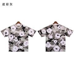 DENIM TEARS PINK CAMO COTTON WREATH T-SHIRT SHORTS SET