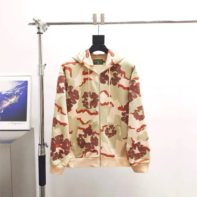DENIM TEARS PINK CAMO COTTON WREATH HOODIE