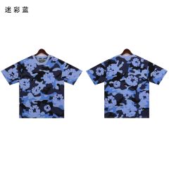 DENIM TEARS PINK CAMO COTTON WREATH T-SHIRT SHORTS SET