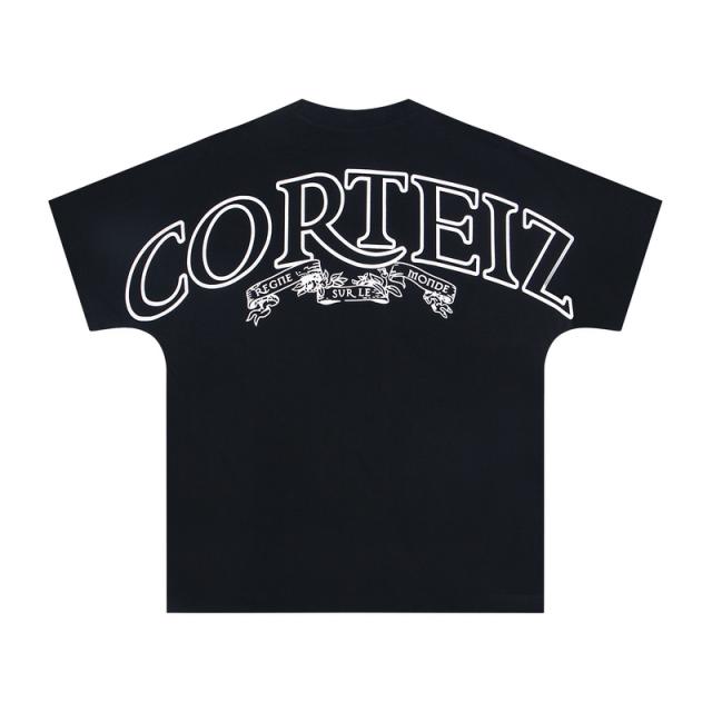 Corteiz Classic Big Logo Tee Yellow Beige Black