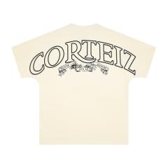 Corteiz Classic Big Logo Tee Yellow Beige Black