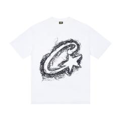 Corteiz Smoke Logo Tee White Black