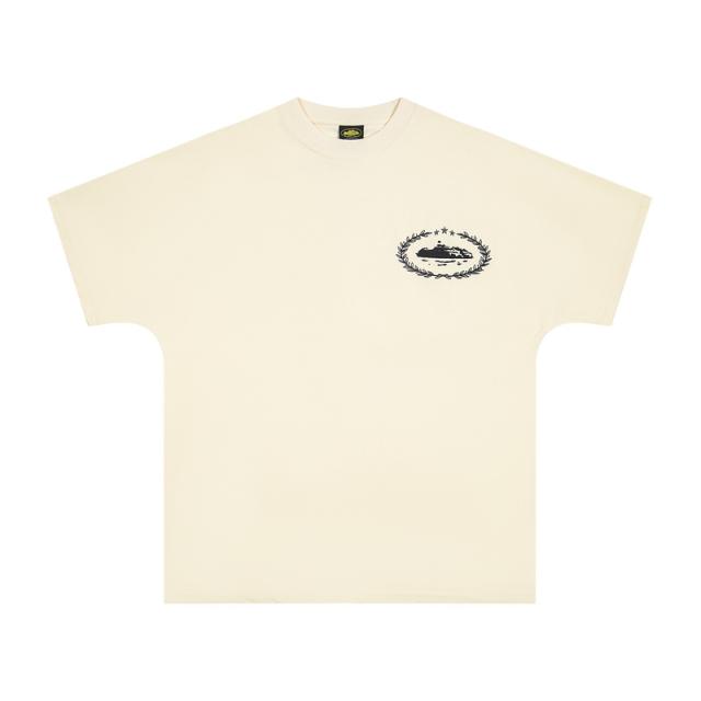 Corteiz Classic Big Logo Tee Yellow Beige Black