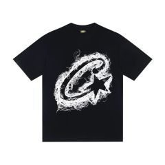 Corteiz Smoke Logo Tee White Black