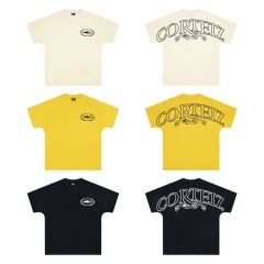 Corteiz Classic Big Logo Tee Yellow Beige Black