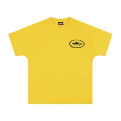 Corteiz Classic Big Logo Tee Yellow Beige Black