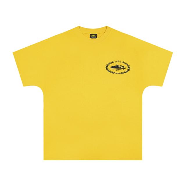 Corteiz Classic Big Logo Tee Yellow Beige Black