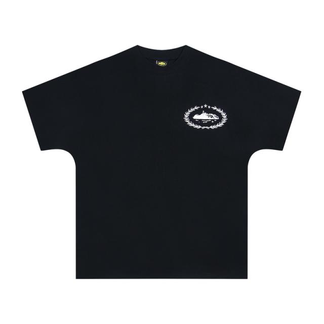 Corteiz Classic Big Logo Tee Yellow Beige Black