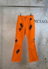 Chr0me Hearts CH Orange Cross Logo Pants