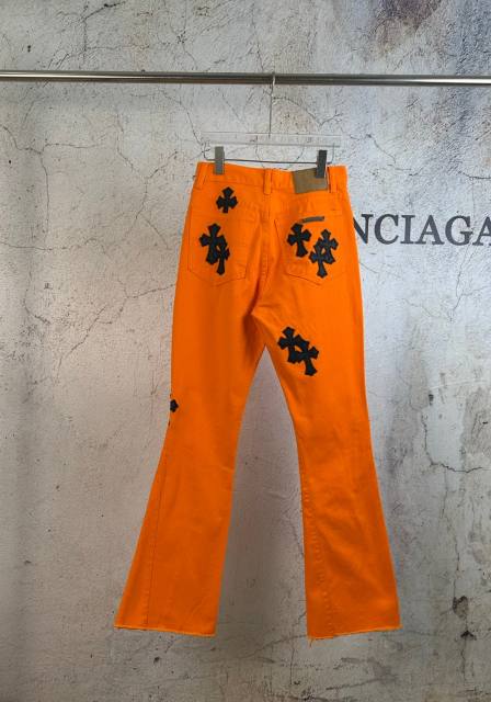 Chr0me Hearts CH Orange Cross Logo Pants
