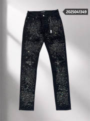 1:1 Quality Amir* Rheinstone Jeans Black