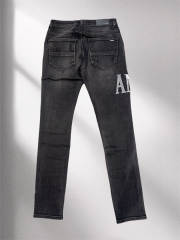 Ami*i Silver Logo Black Jeans Pants