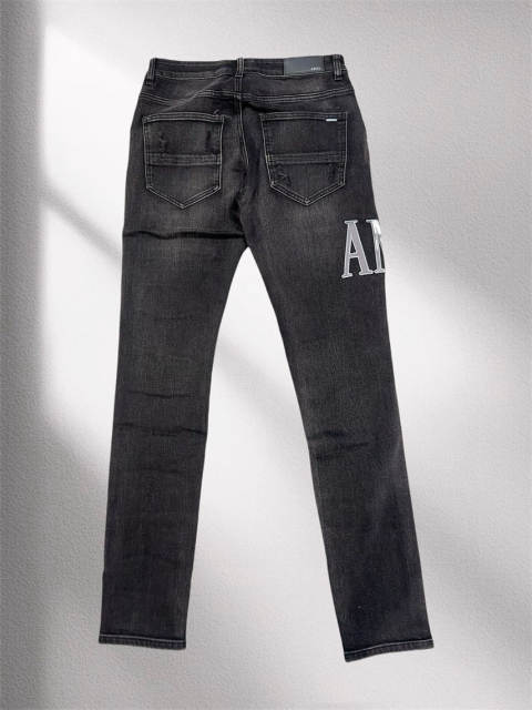 Ami*i Silver Logo Black Jeans Pants