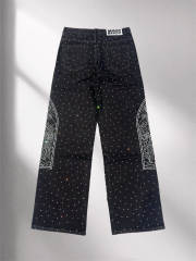 [Best Quality]1:1 Who Decides War Rheinstone Jeans