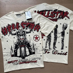 Hellstar Skeleton Rider T-Shirt Tee Washed