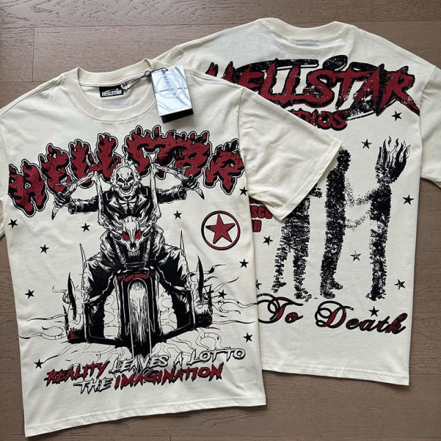 Hellstar Skeleton Rider T-Shirt Tee Washed
