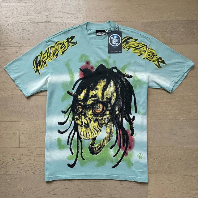 Hellstar Path to Paradise T-Shirt Tee Washed Blue