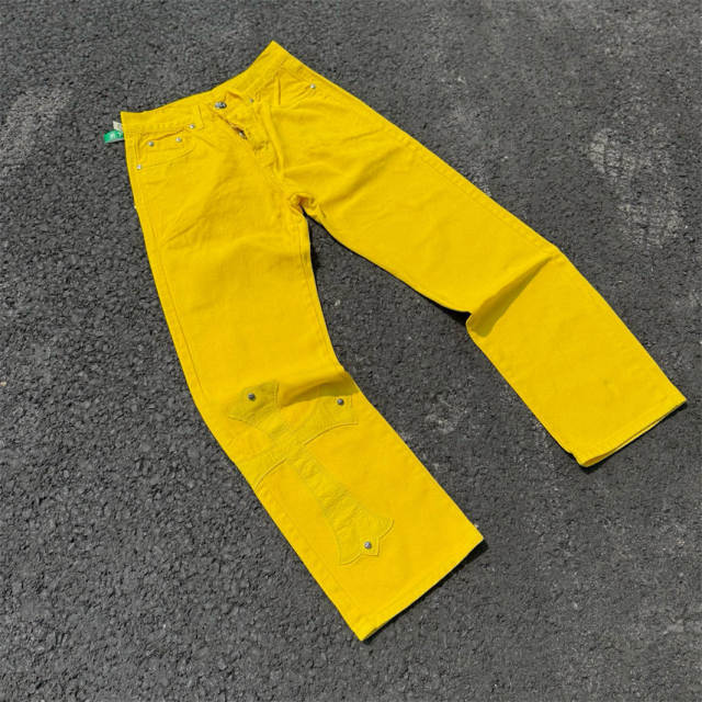 Chr0me Heart Crosses Pants Yellow