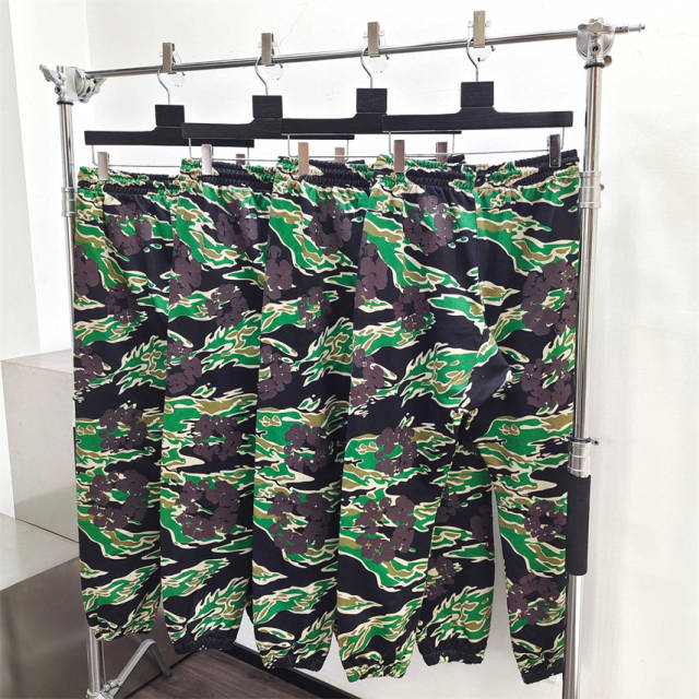 1:1 Quality DENIM TEARS Camouflage Print Zip Hoodie Green