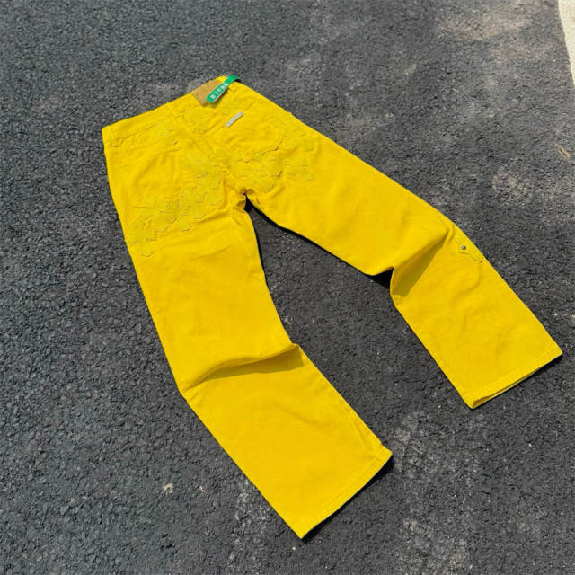Chr0me Heart Crosses Pants Yellow