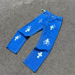 Chr0me Heart Crosses White Pants
