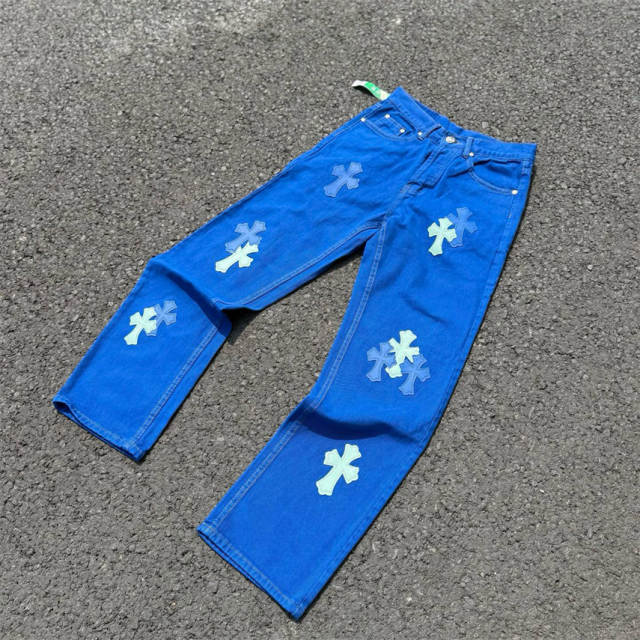 Chr0me Heart Crosses White Pants
