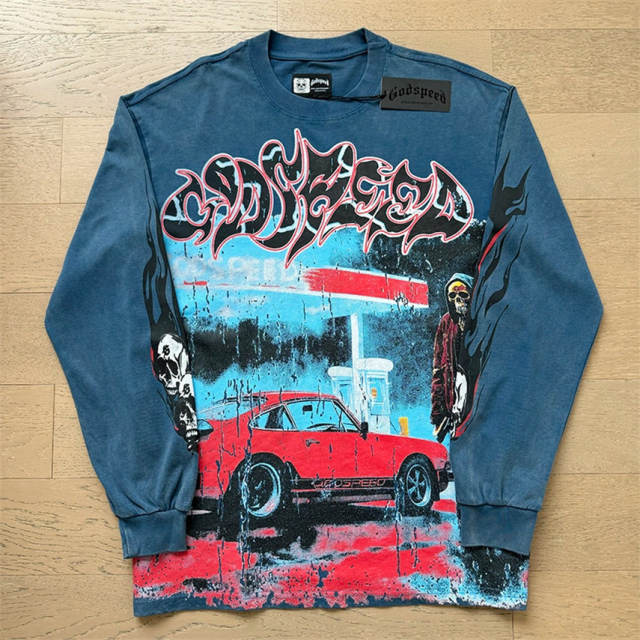 Godspeed Red Car Long SleeveT-Shirt