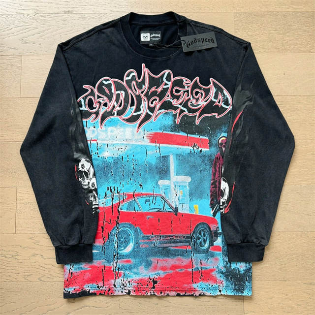 Godspeed Red Car Long SleeveT-Shirt