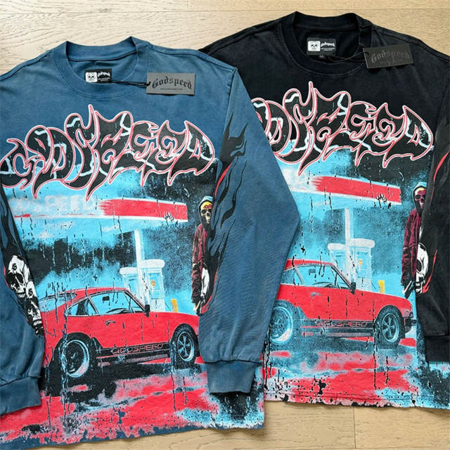 Godspeed Red Car Long SleeveT-Shirt
