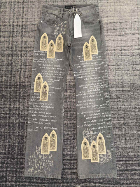 [Best Quality]1:1 Who Decides War Embroidered Jeans