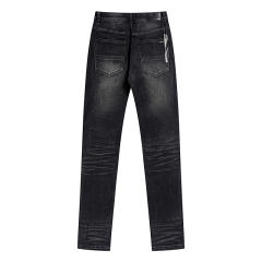Amir* Red Patch Jeans Pants Black