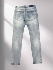 1:1 Quality Amir* #1295 Pink Patch Denim Pants