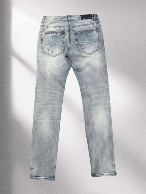 1:1 Quality Amir* #1295 Pink Patch Denim Pants