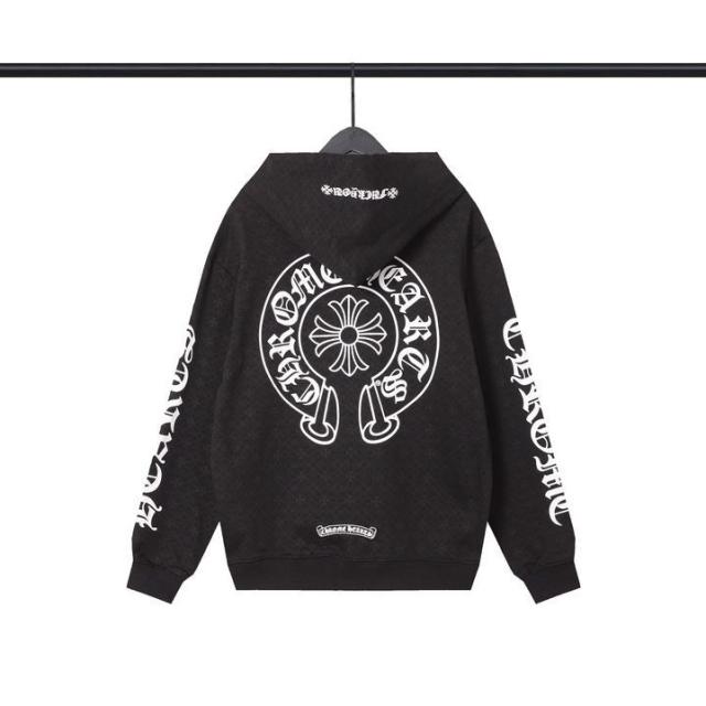 Chr0me Hearts Horseshoe Fleece All Over Logo Hoodie 3 Colors