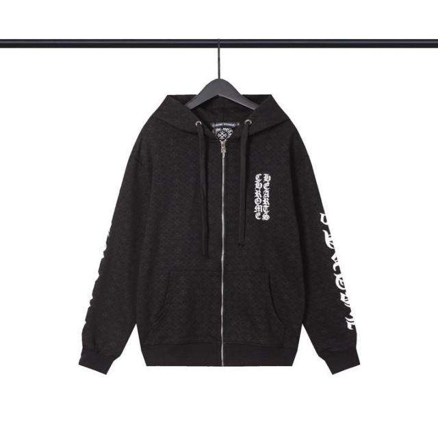 Chr0me Hearts Horseshoe Fleece All Over Logo Hoodie 3 Colors