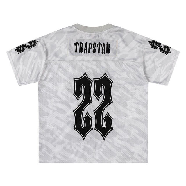 Trapstar 22 Football Jersey T-Shirt Black Gray