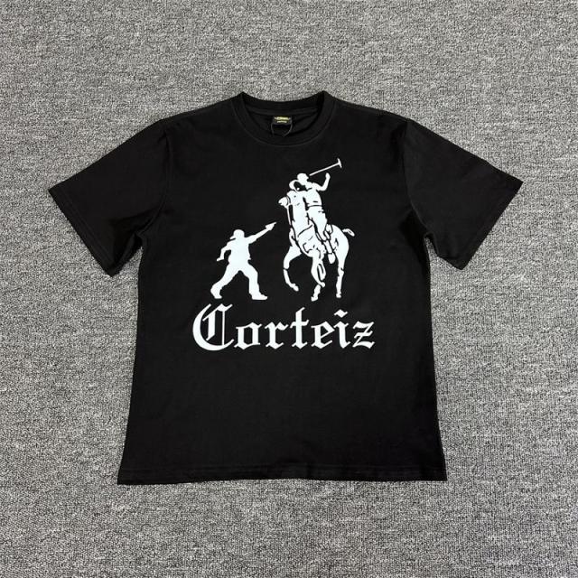 Corteiz Tee White Black