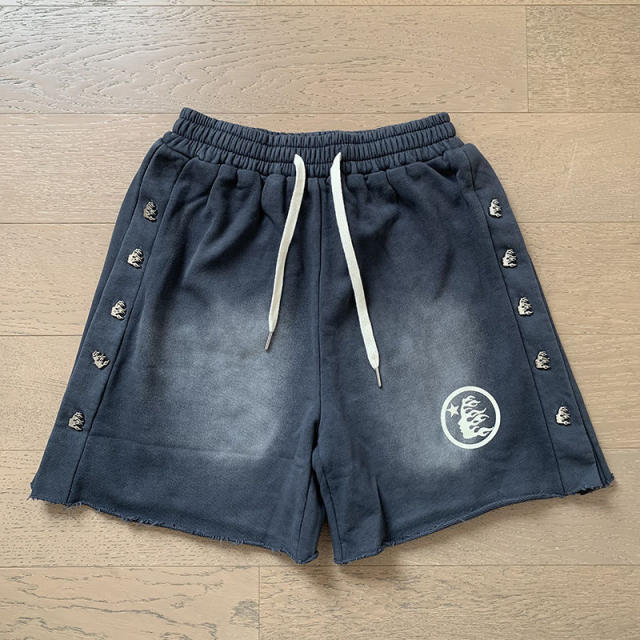 Hellstar Studios Vintage Shorts Gray Pink Black