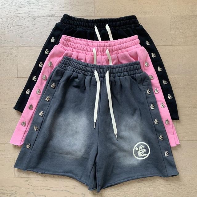 Hellstar Studios Vintage Shorts Gray Pink Black
