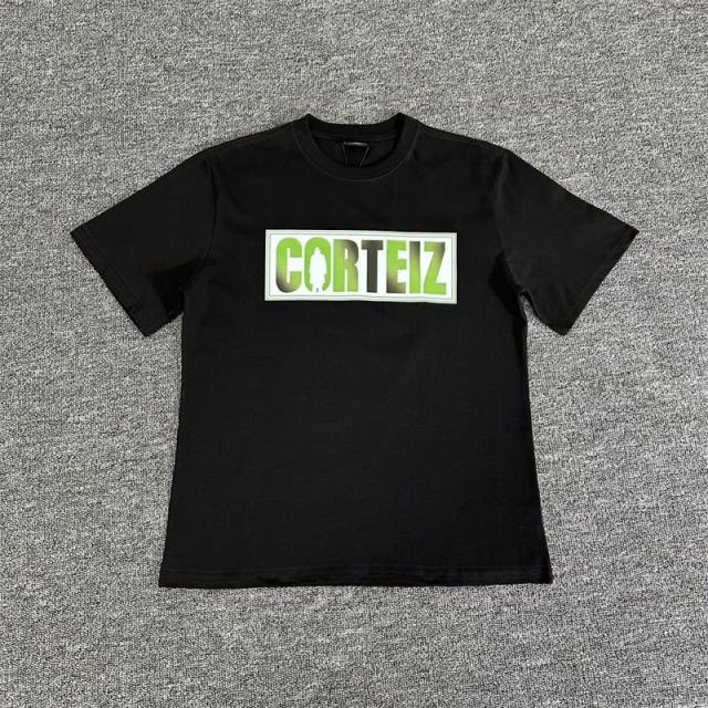 Corteiz Tee White Black