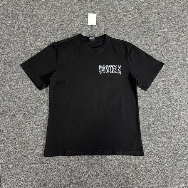 Corteiz Tee White Black