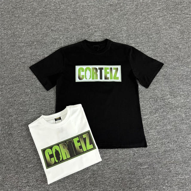 Corteiz Tee White Black