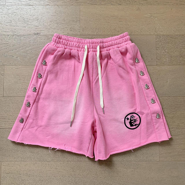 Hellstar Studios Vintage Shorts Gray Pink Black