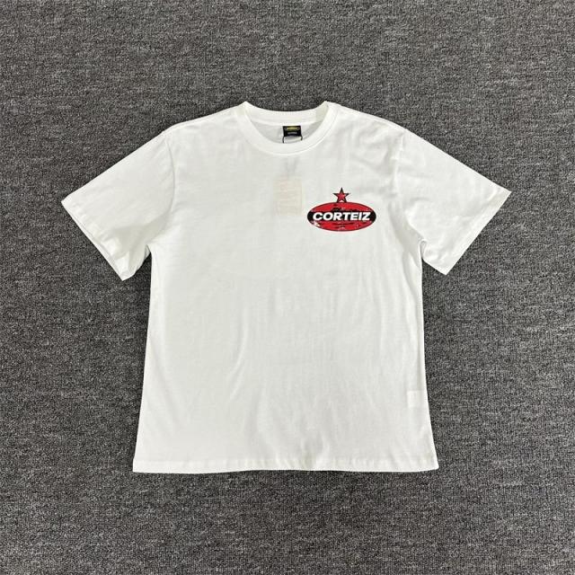 Corteiz Tee White Black