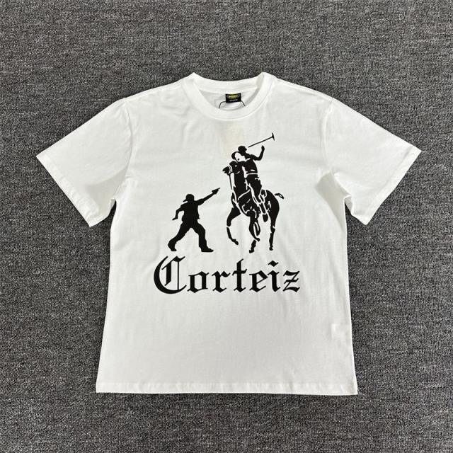 Corteiz Tee White Black