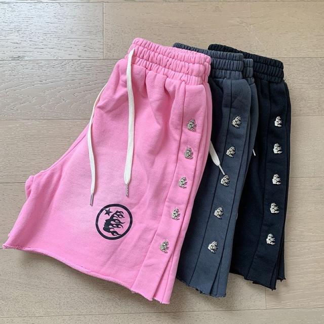 Hellstar Studios Vintage Shorts Gray Pink Black