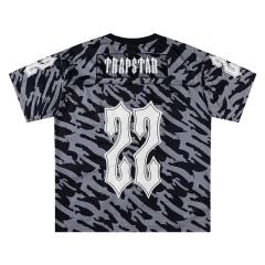 Trapstar 22 Football Jersey T-Shirt Black Gray