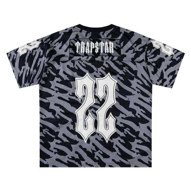 Trapstar 22 Football Jersey T-Shirt Black Gray