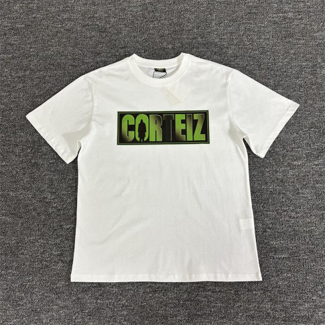 Corteiz Tee White Black